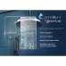 DreamLine Quatra Lux 34 1/4 in. D x 58 3/8 in. W x 72 in. H Frameless Hinged Shower Enclosure in Satin Black - SHEN-1334580-09 - B07H6QYJ9S